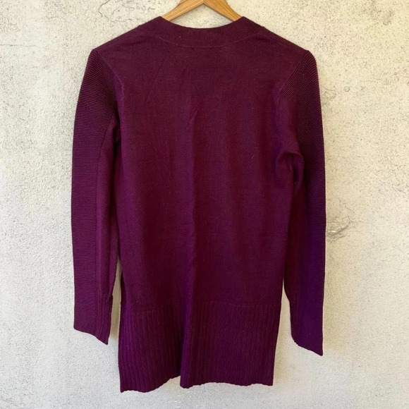 Devotion by Cyrus Open Knit Cardigan Purple Plum Size XS - Picture 7 of 7